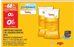 Netto NETTO Lingettes multi-surfaces 2 en 1 fraicheur citron x40 offre