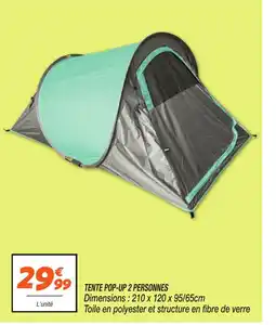Netto Tente pop-up 2 personnes offre