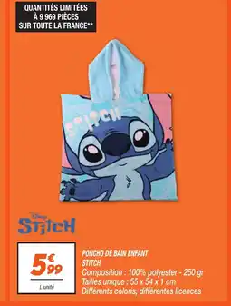 Netto Poncho de bain enfant stitch offre