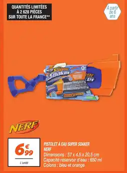 Netto NERF Pistolet à eau super soaker offre