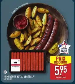ALDI 12 merguez boyau végétal offre