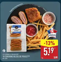 ALDI ST-CLÉMENT LE VOLAILLER 10 Cordons bleus de poulet offre