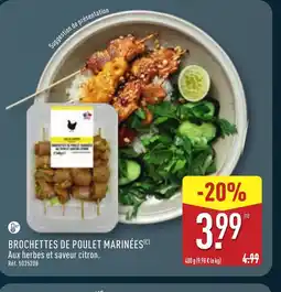 ALDI Brochettes de poulet marinées offre