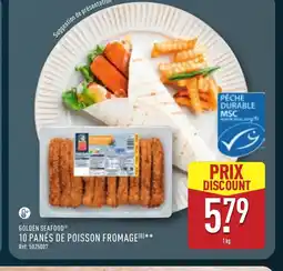 ALDI GOLDEN SEAFOOD 10 panés de poisson fromage offre