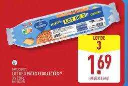 ALDI DAYLICIOUS Lot de 3 pâtes feuilletées offre