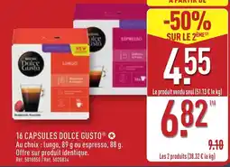 ALDI 16 capsules dolce gusto offre