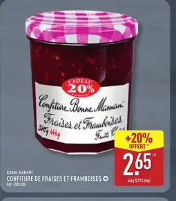 ALDI BONNE MAMAN Confiture de fraises et framboises offre