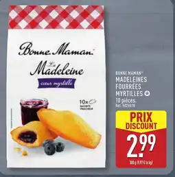 ALDI BONNE MAMAN Madeleines fourrées myrtilles offre