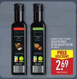 ALDI GOURMET FINEST CUISINE Huile de noix ou de noisettes offre