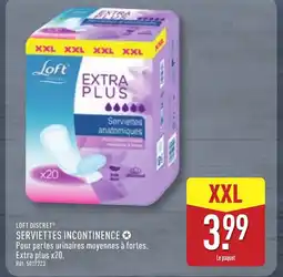 ALDI LOFT DISCREET Serviettes incontinence offre