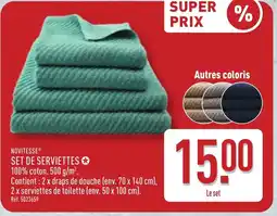 ALDI NOVITESSE Set de serviettes offre
