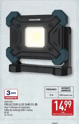 ALDI WORKZONE Projecteur à led sans fil offre