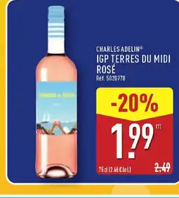 ALDI CHARLES ADELIN Igp terres du midi rosé offre