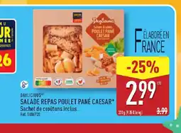 ALDI DAYLICIOUS Salade repas poulet pané caesar offre