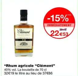 Monoprix CLÉMENT Rhum agricole offre
