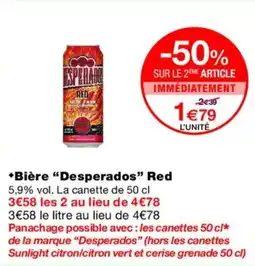 Monoprix DESPERADOS Bière Red offre