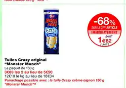 Monoprix MONSTER MUNCH Tuiles Crazy original "Monster Munc offre