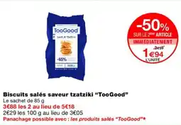 Monoprix TOOGOOD Biscuits salés saveur tzatziki offre