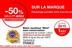 Monoprix BLINI Blinis moelleux sans conservateur offre