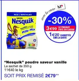 Monoprix NESQUIK poudre saveur vanille offre