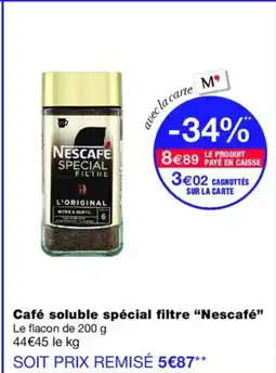 Monoprix NESCAFÉ Café soluble spécial filtre offre