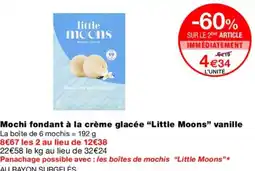 Monoprix LITTLE MOONS Mochi fondant à la crème glacée vanille offre