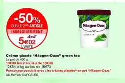 Monoprix HÄAGEN-DAZS Crème glacée green tea offre