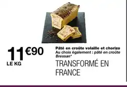 Monoprix Pâté en croûte volaille et chorizo offre