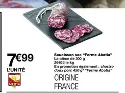 Monoprix FERME ABOITA Saucisson sec offre