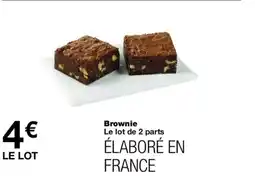 Monoprix Brownie Le lot de 2 parts offre