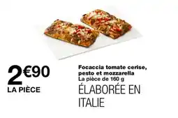 Monoprix Focaccia tomate cerise, pesto et mozzarella offre