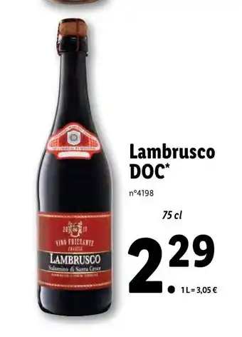 Lidl Lambrusco DOC offre