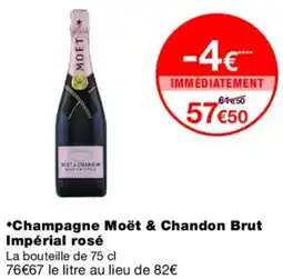 Monoprix Champagne Moët & Chandon Brut Impérial rosé offre