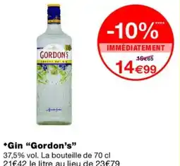Monoprix GORDON'S Gin offre