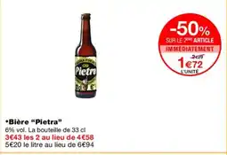 Monoprix PIETRA Bière offre