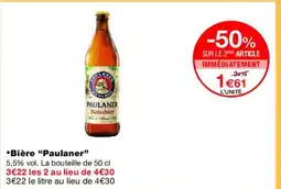 Monoprix PAULANER Bière offre