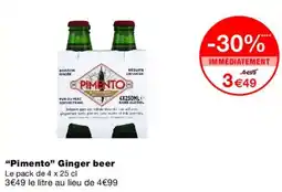 Monoprix PIMENTO Ginger beer offre