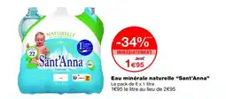 Monoprix SANT ANNA Eau minérale naturelle offre