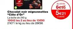 Monoprix CÔTE D'OR Chocolat noir mignonnettes offre