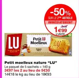 Monoprix LU Petit moelleux nature offre