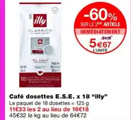 Monoprix ILLY Café dosettes E.S.E. x 18 offre
