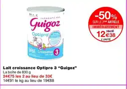 Monoprix GUIGOZ Lait croissance Optipro 3 offre