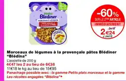 Monoprix BLÉDINA Morceaux de légumes à la provençale pâtes Blédiner offre