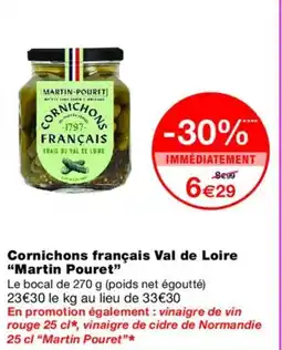 Monoprix MARTIN-POURET Cornichons français Val de Loire offre