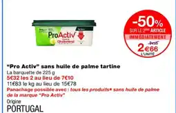 Monoprix PRO ACTIV sans huile de palme tartine offre