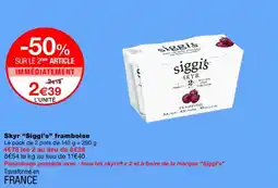 Monoprix SIGGI'S Skyr framboise offre