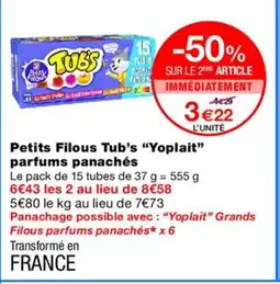Monoprix YOPLAIT Petits Filous Tub's parfums panachés offre