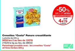 Monoprix COSTA Crevettes Panure croustillante offre