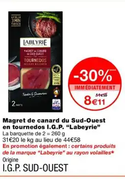Monoprix LABEYRIE Magret de canard du Sud-Ouest en tournedos I.G.P. offre