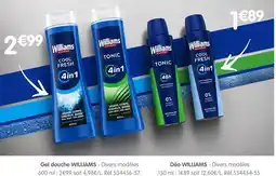 b&m Williams gel douche offre